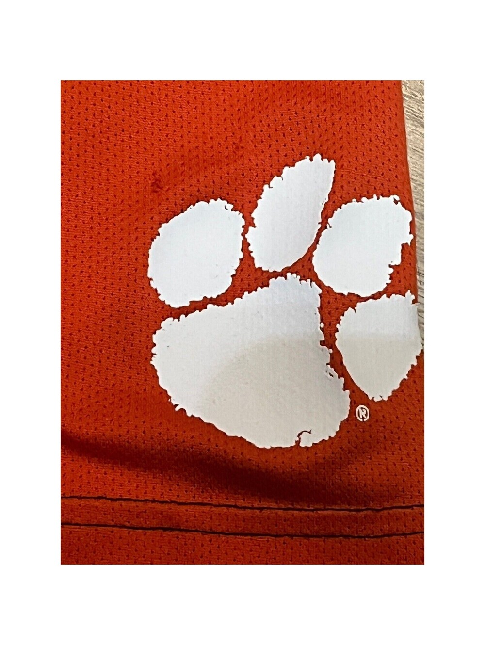 NIKE DRIFIT-CLEMSON Tigers-Grey Orange, Mens Logo Athletic Shorts-Sz L
